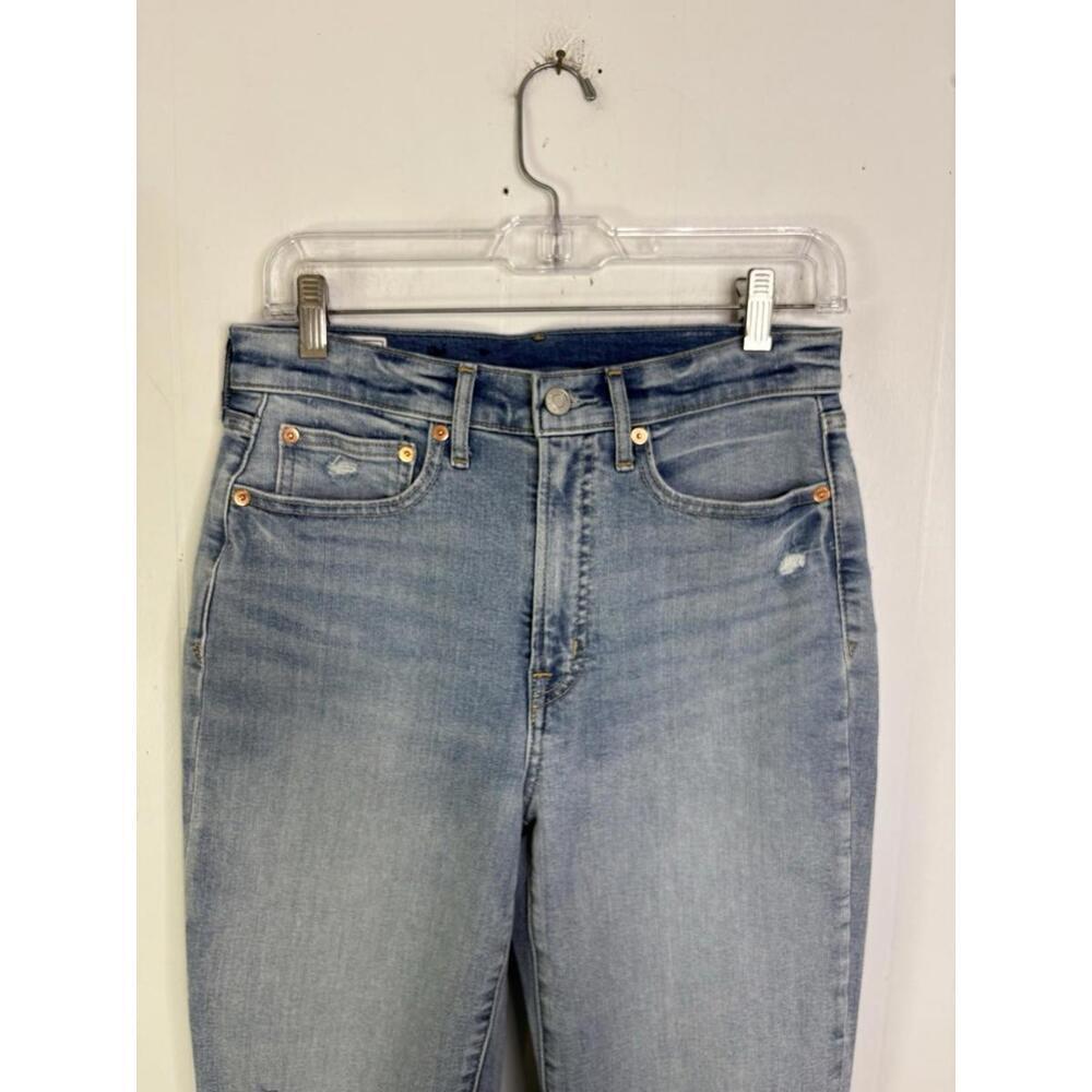 Gap Jeans Womens 28 6 70s High Rise Flare Ripped Knee Light Wash Boho Hippie - Picture 3 of 10